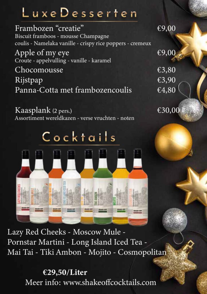 Luxe Desserten en Cocktails eindejaar